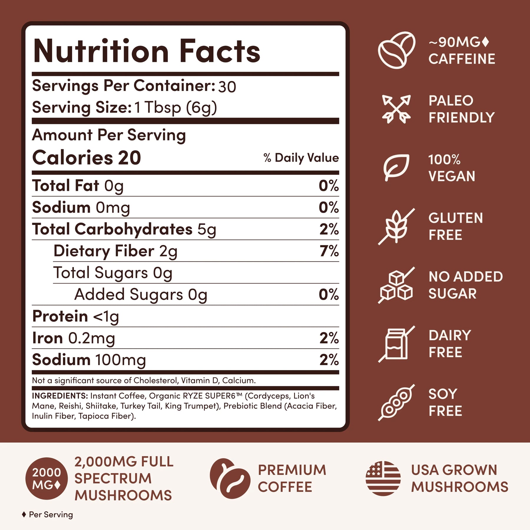 Mushroom Coffee House Blend 30 Servings